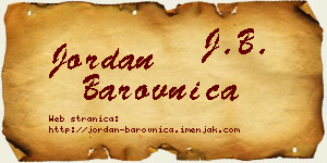 Jordan Barovnica vizit kartica